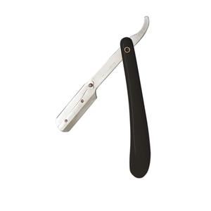 Navaja de afeitar recta de metal con mango de plástico para barbero, venta al por mayor - Product Image 1