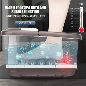 Mimir Factory OEM Service Electric Heat Foot Bubble Spa Bath Massager Machine With Automatic Massage Rollers For Home Use