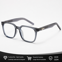 Lunettes carrées surdimensionnées unisexe, monture épaisse en TR90, emblème étoile, anti-lumière bleue, protection UV400, lunettes de lecture et d'ordinateur tendance, OEM