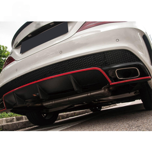 Difusor trasero de fibra de carbono estilo RZ de alto brillo, divisor, alerón, pala para Mercedes W117 Clase <span class=keywords><strong>CLA</strong></span> CLA200 CLA250 CLA45 <span class=keywords><strong>AMG</strong></span> - Product Image 6