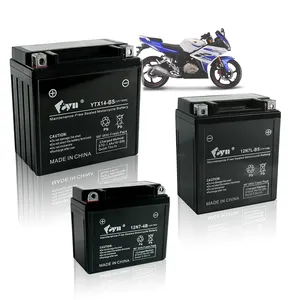 Bateria de chumbo ácido da motocicleta ytx7a-bs, bateria elétrica da motocicleta 12v 7ah 5ah