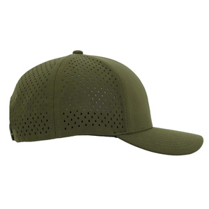 Custom Logo 6 Panel Laser Cut Perforated Baseball Cap Olive Green Quick Dry Breathable <b>Waterproof</b> Sports Golf <b>Hat</b> for Men Women - Product Image 4