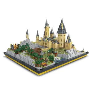 Nova Escola Mágica Castelo Modelo Magia Série Filme Academia Tijolo Define Academia Diy Montagem Tijolo Brinquedos Presente das Crianças