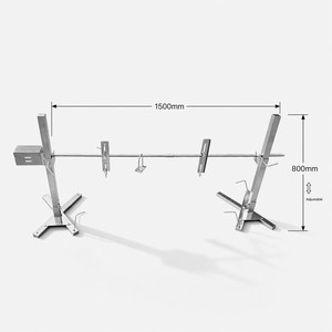 Kit de barbecue électrique rotatif pour camping en plein air avec design pliable en acier inoxydable et hauteur réglable - OEM - Product Image 2