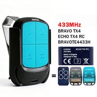 Émetteur de commande de portail électrique GENIUS ECHO TX4 RC 6100334, code tournant 433 MHz, avec clip de fixation pour visière