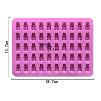 Moule en silicone pour bonbons et chocolat en forme d'ours, qualité alimentaire, antiadhésif, sans BPA, pour décoration de gâteaux et résine