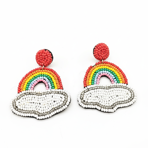 Pendientes de borlas bohemios hechos a mano para mujer y niña, aretes colgantes con flecos, ligeros - Product Image 1