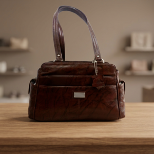 Sac à main pochette pour femme en cuir véritable, imperméable, grande capacité, fermeture éclair, collection durable et tendance BS INTERNATIONAL (vente en gros) - Product Image 1