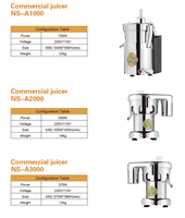 Extracteur de Jus Commercial Centrifuge 370W 550W 750W en Acier Inoxydable 220V – Machine à Jus de Fruits pour Achat en Gros