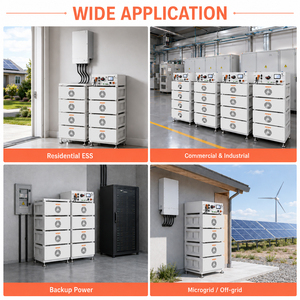 Sistema de Almacenamiento de Energía Solar de Ciclo Profundo con Paquete de Baterías Modulares Apilables de Alto Voltaje de 160 kWh para Uso Comercial - Product Image 4