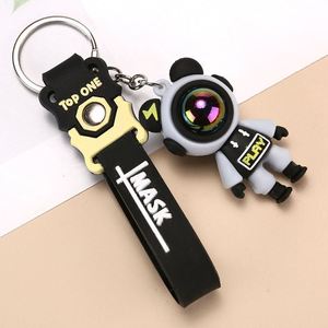 2025 bán buôn gió sét gấu 3D PVC Keyring căng ra <span class=keywords><strong>Silicone</strong></span> Phi Hành Gia Keyring phụ kiện - Product Image 6
