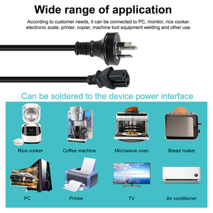 สายไฟ SAA C15 10A 250V สายทองแดงแท้ สำหรับเครื่องใช้ไฟฟ้าแบบ AU เช่น กาต้มน้ำ - Product Image 3