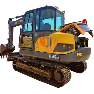 Opération facile Excavatrice d'occasion d'origine Volvo Ec80d Petite pelleteuse d'occasion de 7.45 tonnes Pelles sur chenilles Volvo EC80 EC80D Pro à vendre - Product Image 1