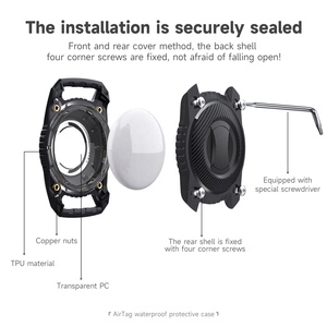 Köpek Aksesuarları IP67 Su Geçirmez Evcil Hayvan Tasması Tutucu Airtag Kılıfı TPU Tam Koruma Airtag Kedi Köpek Tasması Tutucu - Product Image 6