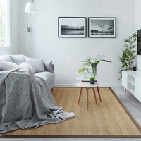 Bestseller Naturfaser gewebter Teppich Sisal Teppich Teppich mit Filz punkten rücken