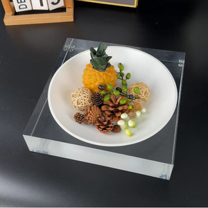 Vase de bureau en acrylique, décoration de table rectangulaire éclairée, pour fournitures de bureau, cadeau - Product Image 3