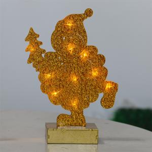 Nouvelle Lampe LED Bonhomme de Neige 10L Blanc Chaud en MDF, Alimentée par Piles, IP20, pour Décoration de Noël, Fêtes et Maison 2024 - Product Image 3