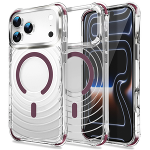 Funda magnética con diseño de ondas para iPhone 17 Pro Max, respuesta rápida, para iPhone 18 Pro, transparente, magnética, premium - Product Image 1