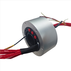 Anillo Colector Combinado Eléctrico y Neumático de <span class=keywords><strong>16</strong></span> Vías con Diámetro de 60 mm |   10x30A de potencia, 6x2A de señal, <span class=keywords><strong>3x</strong></span> aire para maquinaria de carpintería - Product Image 2