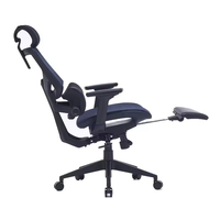 Chaise de bureau ergonomique pivotante à dossier haut réglable en hauteur, avec repose-pieds, pour bureau à domicile et salle de réunion