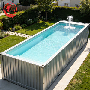 <span class=keywords><strong>Piscine</strong></span> Conteneur de Luxe avec Fenêtre en Verre Grande Taille, <span class=keywords><strong>Piscine</strong></span> Intérieure en Fibre de Verre <span class=keywords><strong>8x4</strong></span> avec Fontaine - Product Image 1