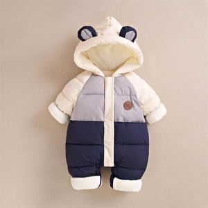 Mono de Invierno con Capucha para Bebé, Traje de Nieve para Niños y Niñas, Ropa Gruesa de 0 a 24 Meses, Mono con Capucha de Oso, Mono Abrigado - Product Image 1