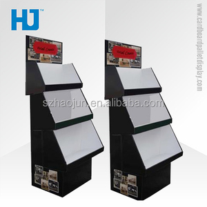 Negro merchandising promocional corrugado <span class=keywords><strong>tienda</strong></span> muebles se libro de cartón de soporte de exhibición para venta - Product Image 1