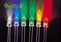Diode LED Genilight F5 ultra-lumineuse à 4 broches, à montage traversant, en tailles 3mm/5mm/8mm/10mm, tension inverse maximale 5V, pour signalisation routière, -40-60°C