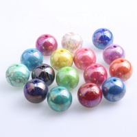 Yeni Gumball moda tıknaz baskı yıldırım boncuk takı kolye yapımı için 20mm akrilik boncuk
