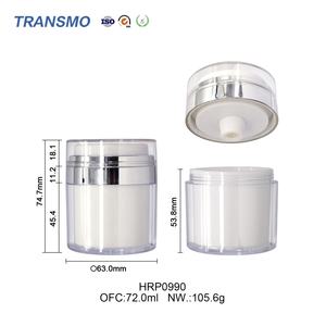 Contenants de lotion en plastique de luxe, conteneur de crème personnalisé, pot de crème pour le visage en plastique de 72 g - Product Image 2