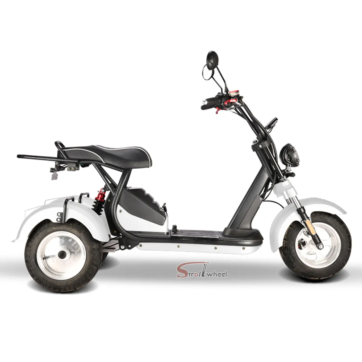 Triciclos eléctricos de alta potencia para adultos, Scooter eléctrico con batería de 60v, 2 x 20ah, 3 ruedas, motor de 4000w