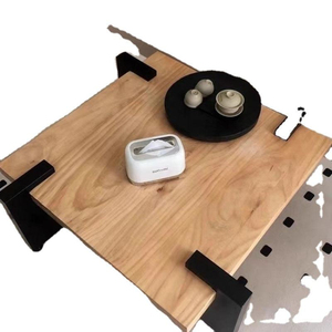 <span class=keywords><strong>Table</strong></span> <span class=keywords><strong>basse</strong></span> Shuaizhi moderne de luxe <span class=keywords><strong>en</strong></span> bois massif avec plateau <span class=keywords><strong>en</strong></span> <span class=keywords><strong>verre</strong></span> noir, mobilier de salon écologique - Product Image 6