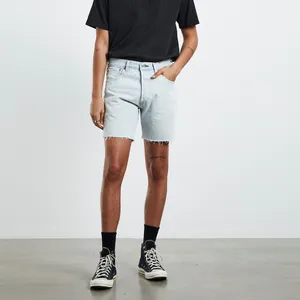 Oem Stretch Stof Licht Vernielen Denim Shorts Met Zakshorts Zacht Ademend Katoenen Shorts