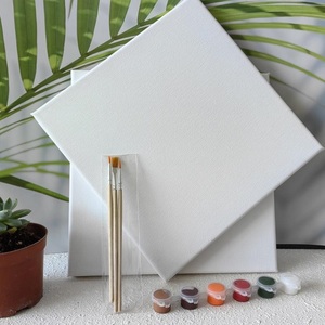 20x20กรอบรูปผ้าฝ้ายสีขาวเป็นมิตรกับสิ่งแวดล้อมกรอบไม้พิมพ์ยูวีสำหรับใช้ในบ้านสำหรับการแสดงภาพผ้าใบสีขาว - Product Image 1