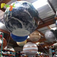 Ballon gonflable de la planète Mars avec éclairage LED pour la décoration de scène