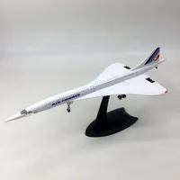 Modèle d'avion en métal moulé sous pression Air France Concorde à l'échelle 1/200 de 30 cm, cadeau de collection avec trains d'atterrissage