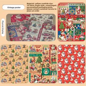 YZ New <strong>Christmas</strong> Wrapping Paper for Bags, Fit Box Packaging Gift, <strong>Book</strong> Box to Make Vintage Decorated <strong>Christmas</strong> Gifts - Product Image 4
