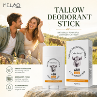 Hersteller Rindertalg-Deodorant-Stick Aluminiumfrei Natürliches Gras-geführtes Rindfleisch Geruchsschutz Bergamotte Sandelholz Private Label