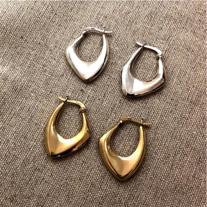 Orecchini a polsino geometrici irregolari da donna, semplici e vintage, per uso quotidiano - Product Image 2