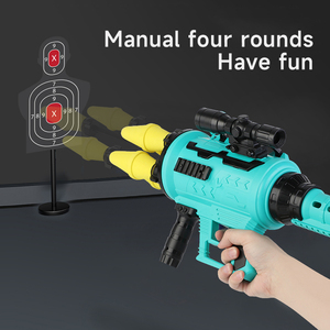 Lanzador de cohete de juguete electrónico para niños, simulación de mortero militar, modelo de disparo de acoustoóptico, pistola de juguete con 4 conchas suaves - Product Image 2