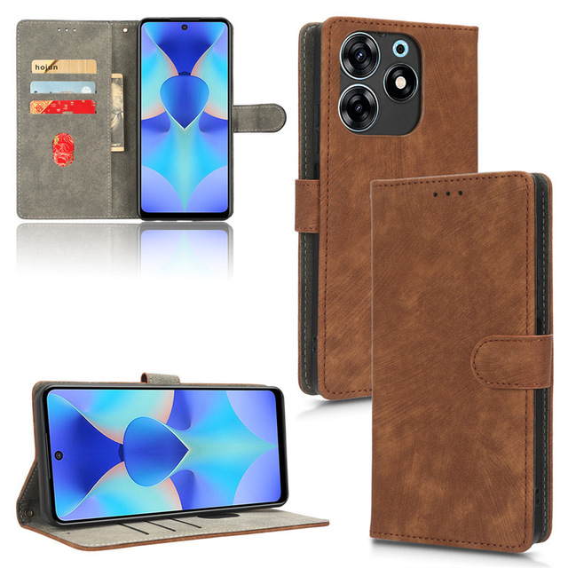 New PU Leather Flip Magnetic Stand Phone Case RFID Blocking Card Slot Wallet Phone Case Cover for Tecno Spark 10 Pro 20 Pro 4G