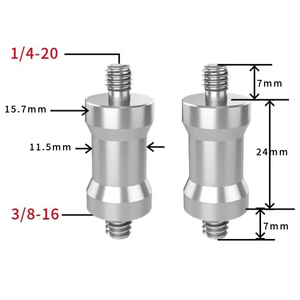 สกรูแปลงขนาด 1/4 นิ้ว เป็น 3/8 นิ้ว สำหรับขาตั้งกล้องถ่ายภาพ ขาตั้งไฟแฟลช ขาตั้งไลฟ์สด พร้อมน็อตสำหรับติดตั้งกับขาตั้งกล้องและ Gimbal - Product Image 5
