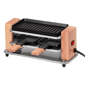 <span class=keywords><strong>Table</strong></span> de gril à <span class=keywords><strong>raclette</strong></span> d'intérieur électrique Cool Touch 8 casseroles à fromage Portable poignées en bois faciles à nettoyer détachables pour un usage domestique - Product Image 3