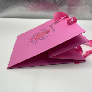 Sacchetti di imballaggio rosa personalizzati sacchetti rosa fatti di <span class=keywords><strong>carta</strong></span> bianca - Product Image 5