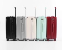 Maleta Rígida Multicolor de ABS+PC con Portavasos de Tela, Gancho Frontal, Candado TSA, Ruedas Giratorias, OEM, ODM, Logotipo Personalizado, Venta al Por Mayor