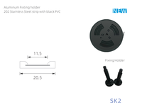 Kit d'accessoires pour profilé lumineux linéaire flexible en acier inoxydable avec bande LED pour éclairage décoratif extérieur USB