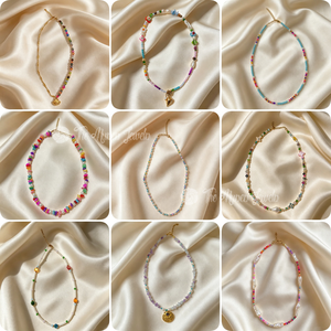 Collier ras <span class=keywords><strong>du</strong></span> cou bohème d'été en perles d'eau douce naturelles, chaîne à maillons en acier inoxydable, étanche, unisexe, pour les vacances et les festivals - Product Image 2