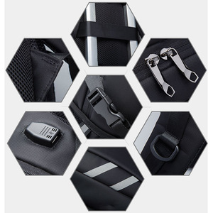 Custom Luxury Men Women Reflective Usb Backpack Travelling Back <b>Pack</b> <b>Bag</b> Durable Custom Waterproof Private Label Backpack - Product Image 3