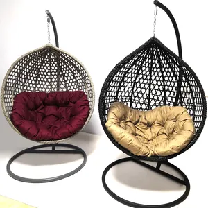 Кресло-качели, садовая мебель для гостиной, уличное плетеное кресло-качели из ротанга для патио, Подвесные качели в форме яиц