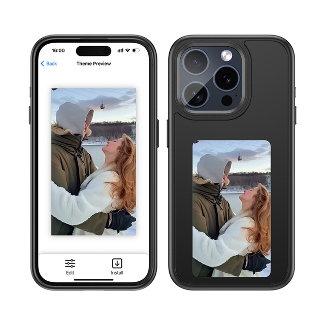 New Arrival Anti Drop DIY E-Ink Smart Case NFC Screen Display Imaging Custom E-Ink Phone Case for iPhone 13 14 15 Pro Max